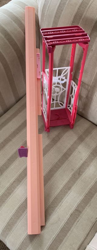 2015 Barbie Dream House Elevator & Shaft Replacement Parts Doll Holder Pink