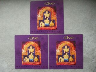 Live 3 Promo Album Cover Slicks For Mental Jewelry 1991 Radioactive Records