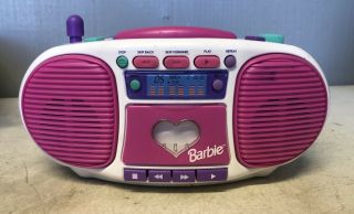 Vintage Barbie Dance With Me Talking Boombox Be - 160 - - 4 Cd’s & 4 Tapes