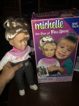 Meritus Full House Michelle Plastic Talking Doll W/ Box.