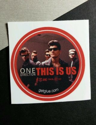 One Direction This Is Us Red Group Band Photo Music 1.  5 " Get Glue Sticker