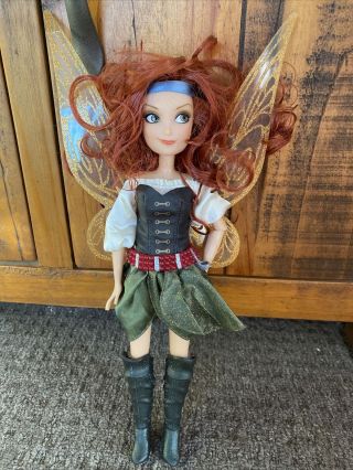 Disney Store Tinkerbell The Pirate Fairy Zarina 10 Inch Doll Flutter Wings Doll