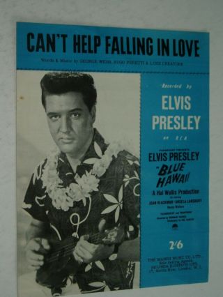 Elvis Presley Sheet Music.  Can 