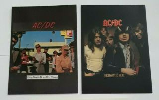 2 X Ac/dc - Official Postcards 2004 Highway To Hell.  Dirty Deeds Done Dirt