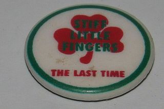 Vintage 25mm Badge Pin Slf Stiff Little Fingers The Last Time Punk Rock Wave