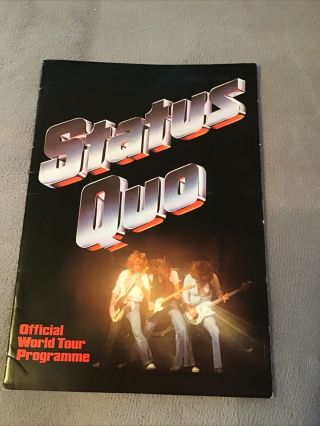 Status Quo Official World Tour Program 1979
