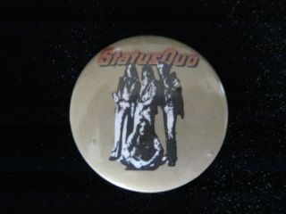 Status Quo - Group Shot - Gold - Small - Button - 80 