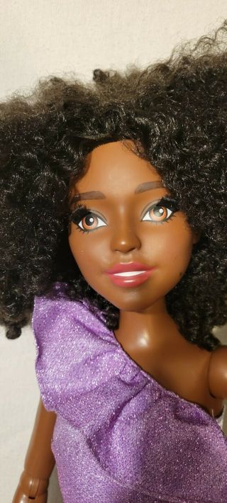 Life Size Barbie 28 " Purple Posable Just Play Best Fashion Friend Doll Curly