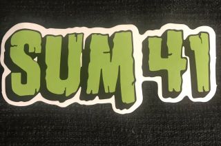 Sum 41 Rock Band Music Sticker For Size