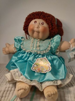 Vintage 1985 Cabbage Patch Kid Doll,  Red Hair,  Brown Eyes,  Porcelain Face/hands