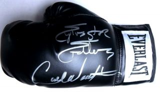 Sylvester Stallone Carl Weathers Signed Autograph Boxing Glove Rocky Psa Aj57611