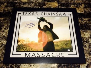 Texas Chainsaw Massacre Gunnar Hansen Signed Framed Leatherface Poster Photo