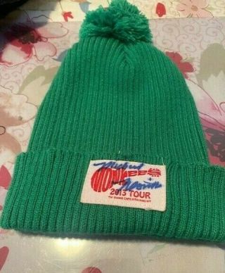The Monkees Signed Mike Nesmith Green Cap 2013 Tour Signed At Show Nj