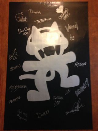 Rare Monstercat 001 Launch Poster Signed By World Tour Team