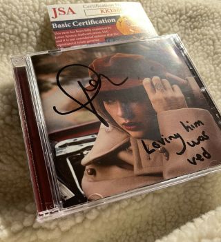Taylor Swift Signed Red CD Inscribed Lyrics Of song Red Hand Written. 4