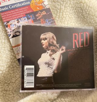Taylor Swift Signed Red CD Inscribed Lyrics Of song Red Hand Written. 5