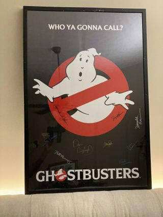 Ghostbusters Movie Poster Signed Autographed 24x36” Bill Murray,  Harold Ramis,  7
