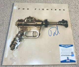 Dave Grohl Signed Foo Fighters Debut Gun Album Vinyl Nirvana Bas