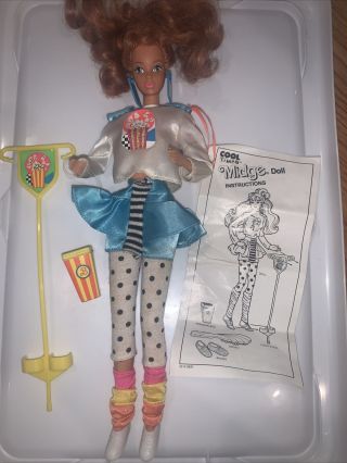 Vintage 1988 Mattel Barbie Cool Times Midge Doll W/ Popcorn & Pogo Stick 3216