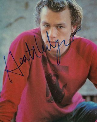 Heath Ledger Signed Autograph 8x10 Photo - Sexy Stud Beautful Full Signature Jsa