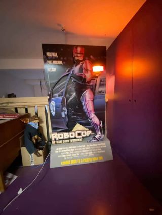 1987 ROBOCOP MOVIE THEATER STAND UP STANDEE POSTER DISPLAY with light 2