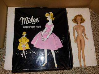 2 Vintage Barbie Mattel Items,  1964 Midge Doll And 1963 Barbie 