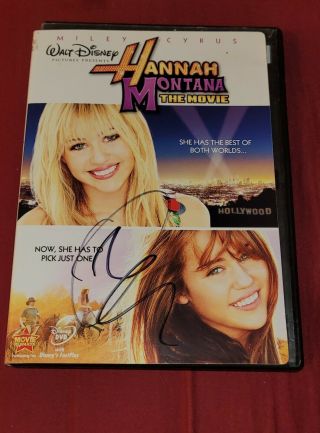 Miley Cyrus Signed Autograph Hannah Montana The Movie Dvd