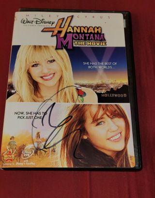 Miley Cyrus Signed Autograph Hannah Montana The Movie DVD 2
