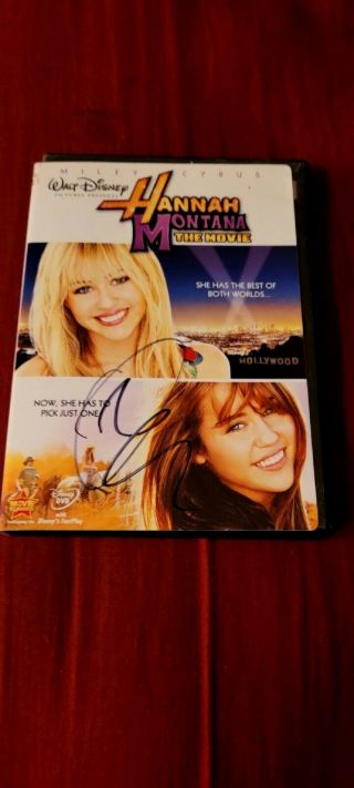 Miley Cyrus Signed Autograph Hannah Montana The Movie DVD 3