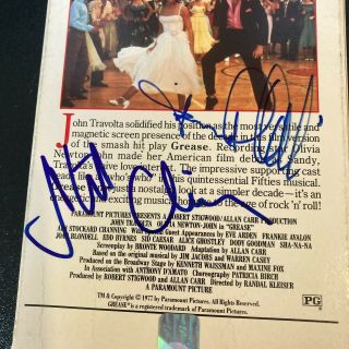 Grease Cast Signed VHS Frankie Valli Jeff Conaway Stockard Channing Conn JSA 4