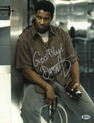 Denzel Washington Signed Autograph American Gangster 11x14 Photo Beckett Bas 12