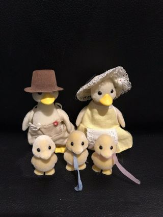 Sylvanian Families Vintage Puddleford Duck Family Figures 1980’s