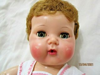 Vintage American Character Tiny Tears Doll,  Rock A Bye Eyes,  Clothes,  15 "