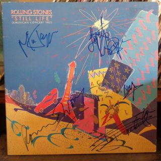The Rolling Stones Signed Record 5 Autographed Still Life Lp