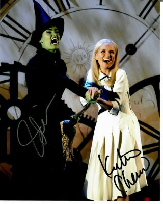 " Wicked " Idina Menzel Kristin Chenoweth Signed 8x10 Color Photo Todd Mueller