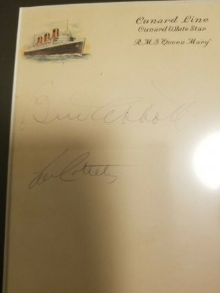 Abbott And Costello Signed Paper Jsa Loa