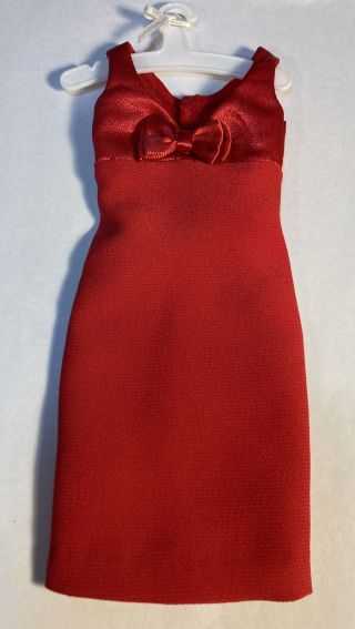 Franklin Princess Diana High Fashion Red Sheath Dress W Bow For 16” Doll Fm