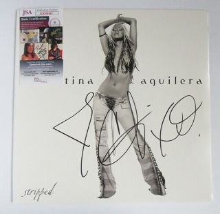 Christina Aguilera Signed Lp Stripped 12 " Vinyl Jsa