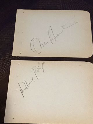 Richard Rodgers Oscar Hammerstein Signed Autographed Album Pages Beckett Cert