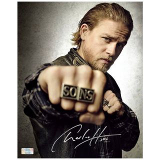 Charlie Hunnam Autographed Sons Of Anarchy Jax Teller Rings 8x10 Photo