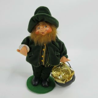 2008 Annalee 9 " Jolly Irishman Leprechaun With Pot Of Gold Coins
