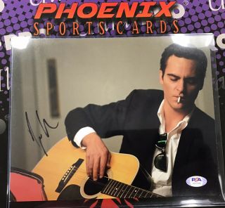 Joaquin Phoenix Signed Auto Autograph Walk The Line 8x10 Photo Psa Sticker Only