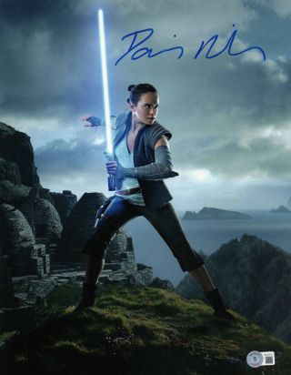 Daisy Ridley Signed Star Wars 11x14 Photo Authentic Autograph Beckett Bas 6
