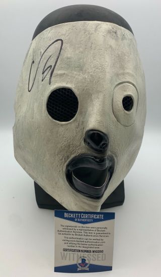 Rockstar Cmft Corey Taylor Signed Slipknot Mask Autograph Beckett Bas