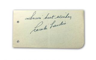 Carole Landis Hand Signed Album Page Cut Jsa Autograph One Million B.  C.