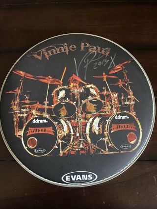 Vinnie Paul Hellyeah Pantera Autographed Drumhead