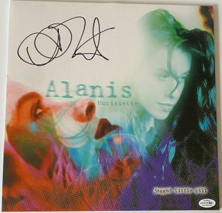 Alanis Morissette " Jagged Little Pill " Autograph Signed Album Clear Vinyl Acoa