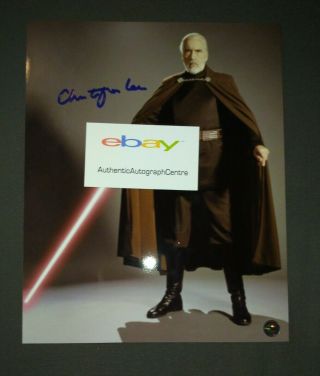 Christopher Lee Autographed 8x10 Star Wars Photo