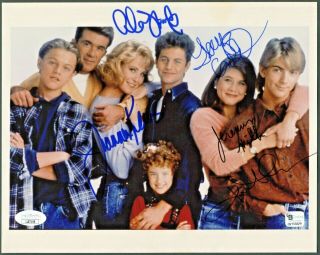 Growing Pains Cast Signed 8x10 Photo X5 Alan Thicke Joanna Kerns Kirk Cameron,