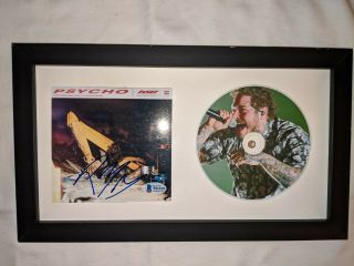 Post Malone Signed Autograph Framed Cd Beerbongs & Bentleys Beckett Bas Album